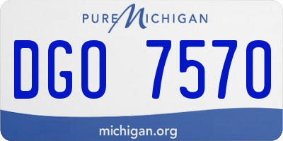MI license plate DGO7570