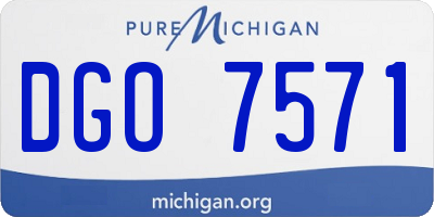 MI license plate DGO7571