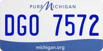 MI license plate DGO7572