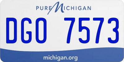 MI license plate DGO7573