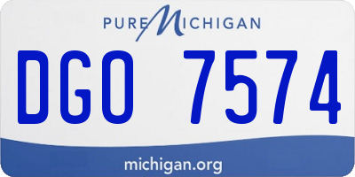 MI license plate DGO7574