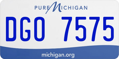 MI license plate DGO7575