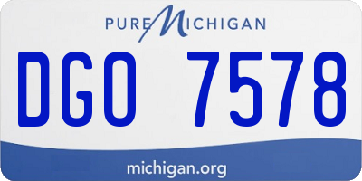 MI license plate DGO7578