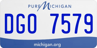 MI license plate DGO7579