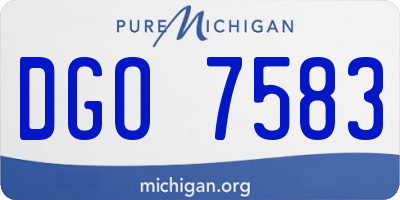 MI license plate DGO7583