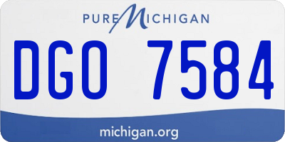 MI license plate DGO7584