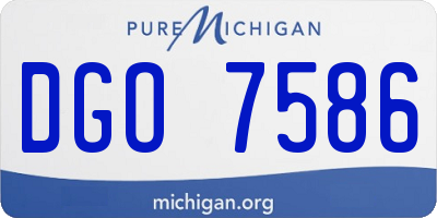 MI license plate DGO7586