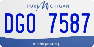 MI license plate DGO7587