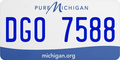 MI license plate DGO7588