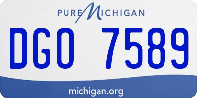 MI license plate DGO7589