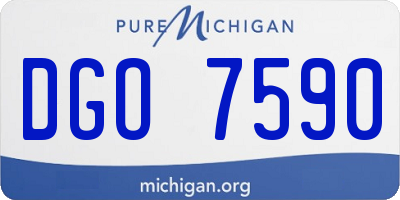 MI license plate DGO7590