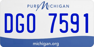 MI license plate DGO7591