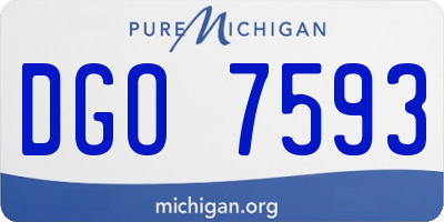 MI license plate DGO7593