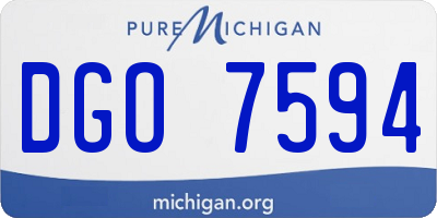 MI license plate DGO7594