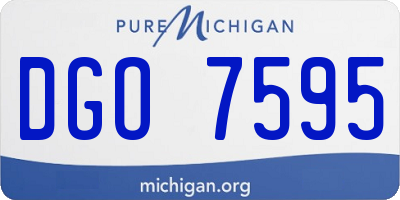 MI license plate DGO7595