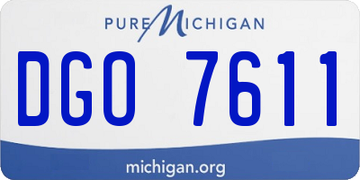 MI license plate DGO7611