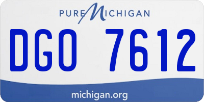 MI license plate DGO7612