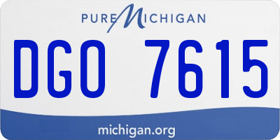 MI license plate DGO7615