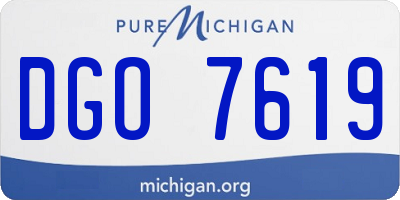 MI license plate DGO7619