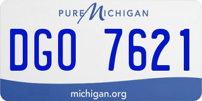 MI license plate DGO7621