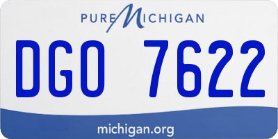 MI license plate DGO7622