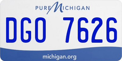 MI license plate DGO7626