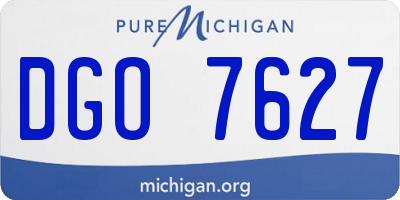 MI license plate DGO7627