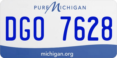 MI license plate DGO7628