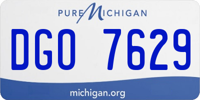 MI license plate DGO7629