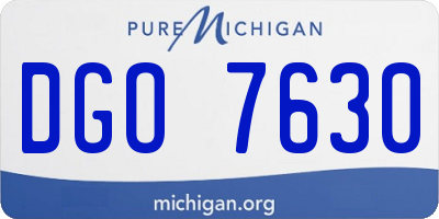 MI license plate DGO7630