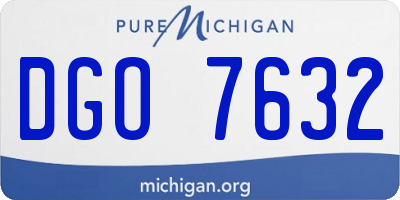 MI license plate DGO7632