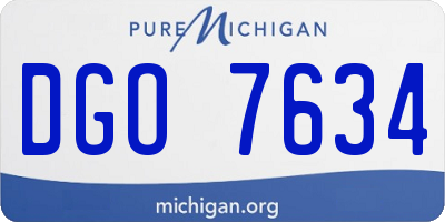 MI license plate DGO7634