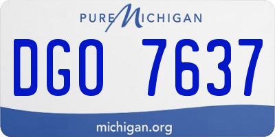 MI license plate DGO7637