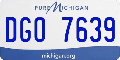MI license plate DGO7639