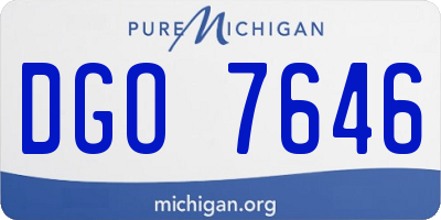 MI license plate DGO7646