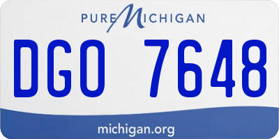 MI license plate DGO7648