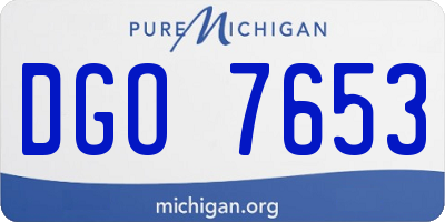 MI license plate DGO7653