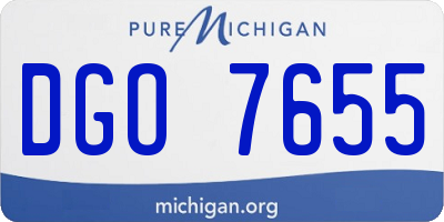 MI license plate DGO7655
