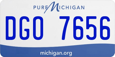 MI license plate DGO7656