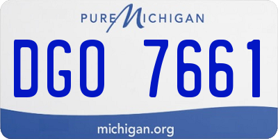 MI license plate DGO7661