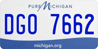 MI license plate DGO7662