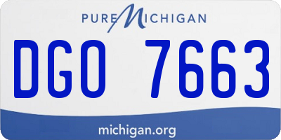 MI license plate DGO7663