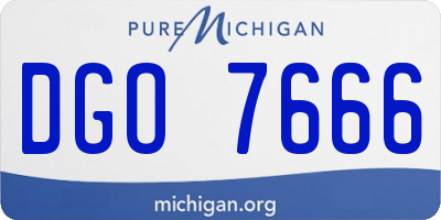 MI license plate DGO7666