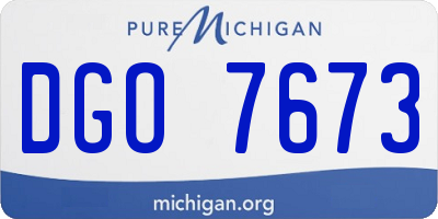MI license plate DGO7673