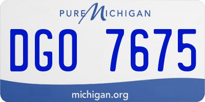 MI license plate DGO7675