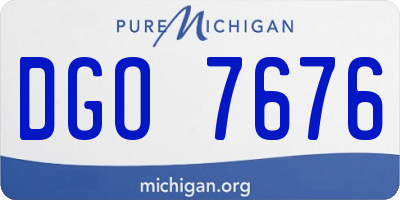MI license plate DGO7676