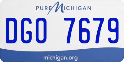MI license plate DGO7679