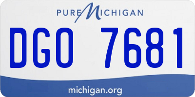 MI license plate DGO7681