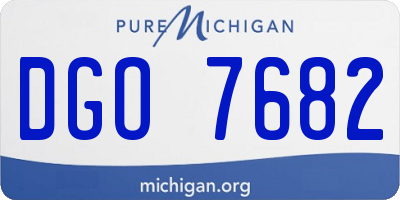 MI license plate DGO7682