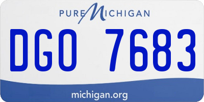 MI license plate DGO7683